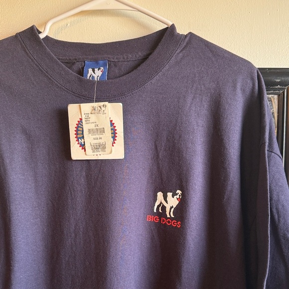 Big Dogs Navy Blue Graphic T-Shirt vintage NWT - Picture 2 of 8